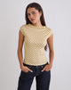 Immagine di Nova Slinky Top a righe diagonali gialle