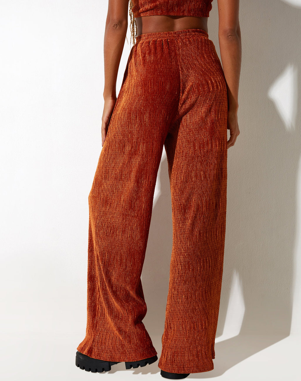 Pantaloni Obeli in velluto ruggine