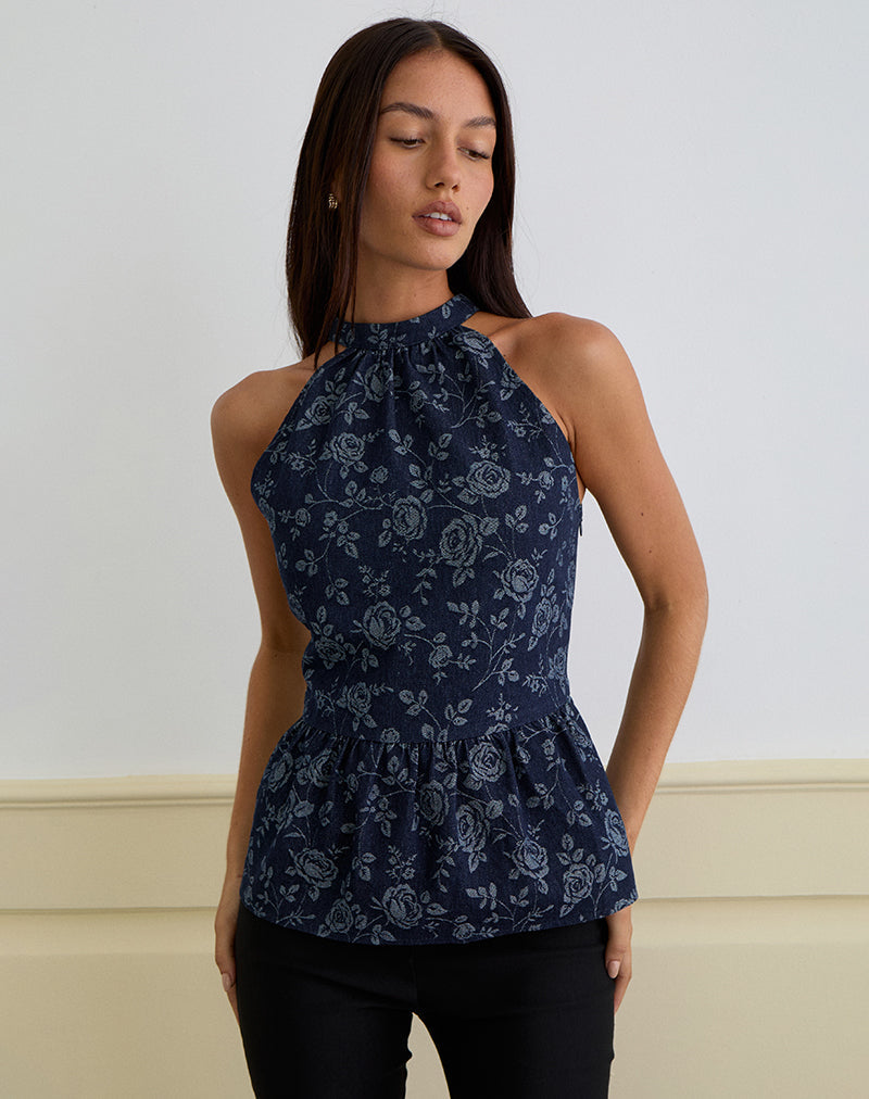 Immagine di Obrix Top in Chambray Indigo Rose