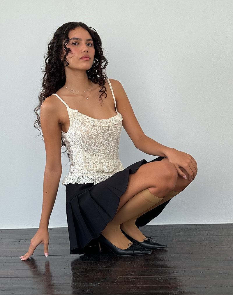 Immagine di Octavia Cami Top asimmetrico in pizzo Ivorya