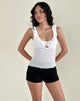 Immagine di Olaya Frill Edge Top in pizzo Krisan Bianco