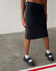 Immagine di Ashlyn Cargo Midi Skirt in nero con riga bianca