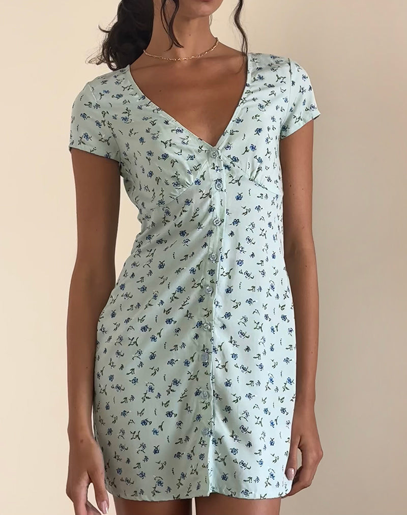 image of Omoni Vestito in un bel verde petalo