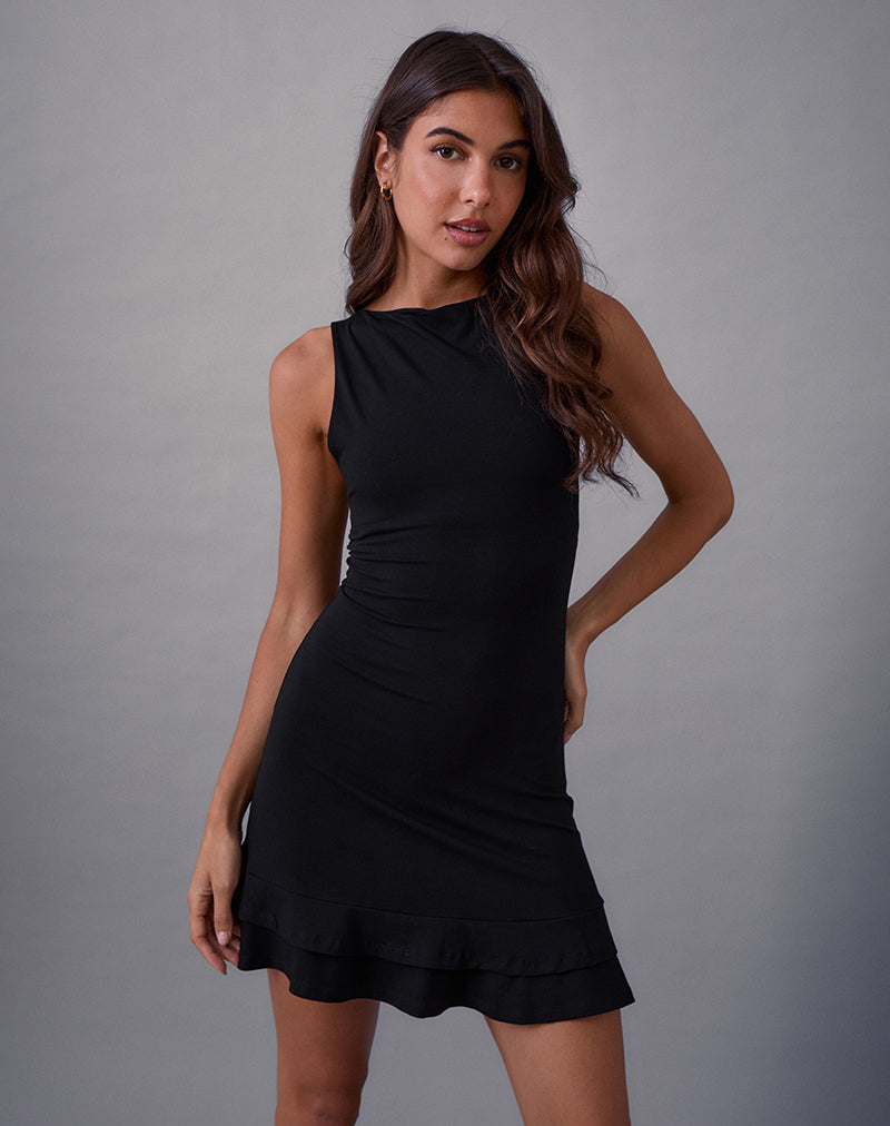 Immagine di Opaline Mini Dress senza schienale in nero
