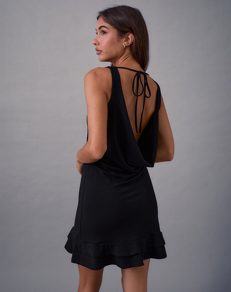 Immagine di Opaline Mini Dress senza schienale in nero