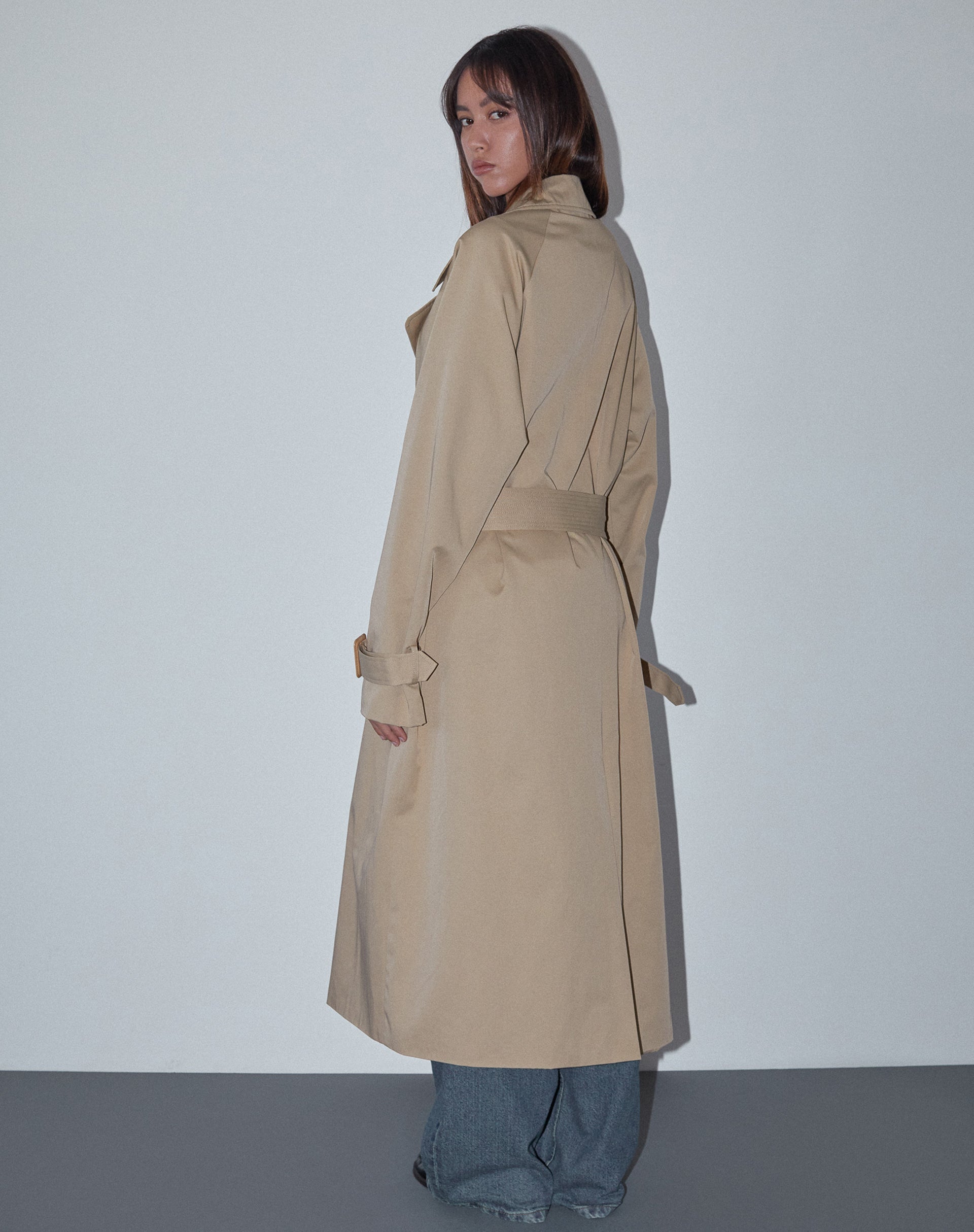 Immagine di Orcati Cappotto Trench Doppio Petto in Tan