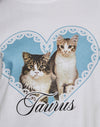 Bianco con stampa di animali domestici Taurus Motel