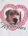 Bianco con grafica del cane Acquario