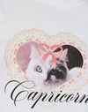 Bianco con stampa di animali da compagnia Capricorn Motel