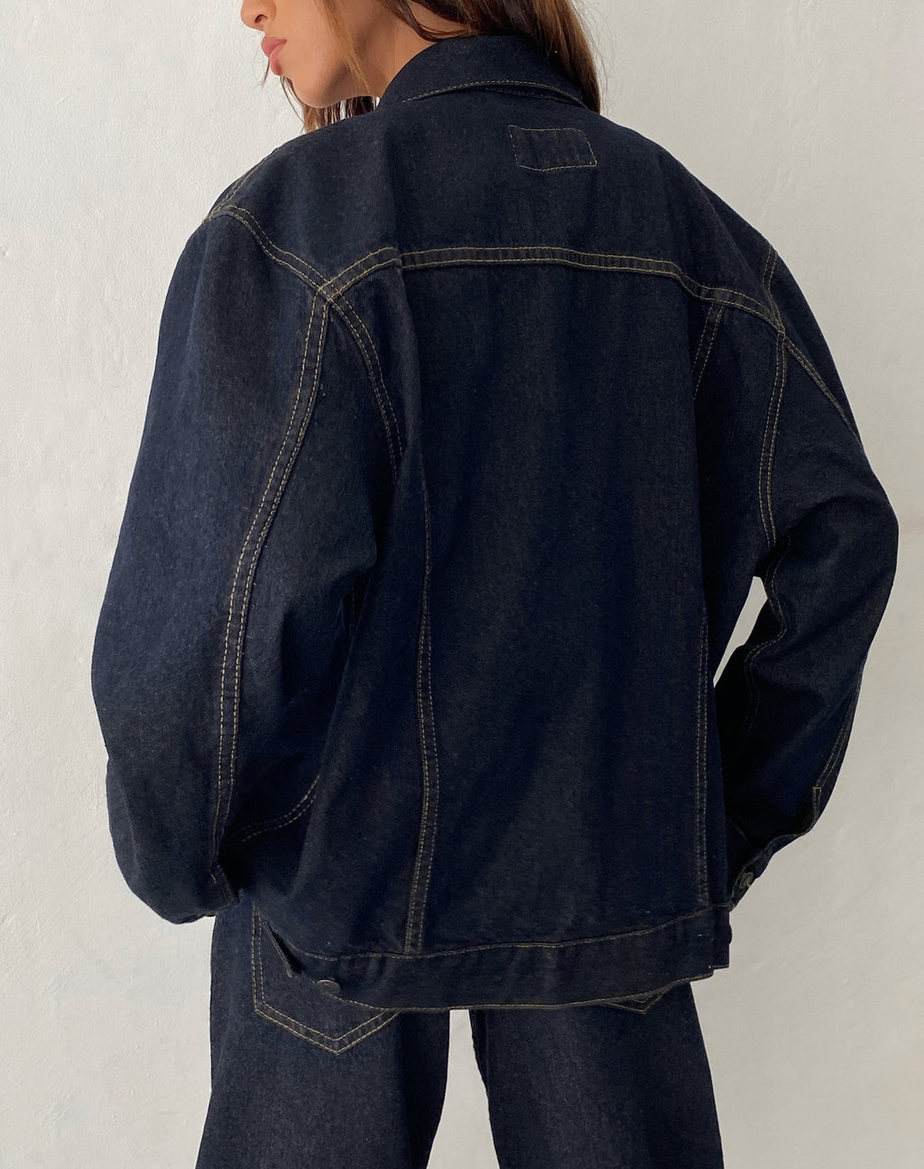 Giacca di jeans oversize in indaco