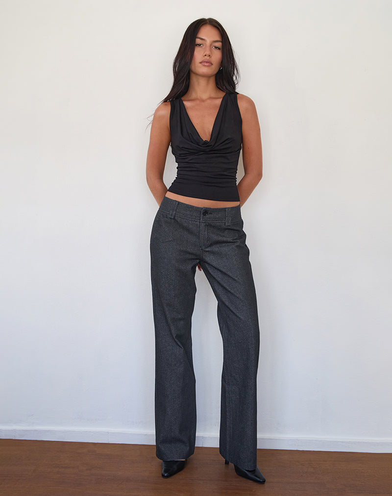 Pantaloni Padali in indaco scuro