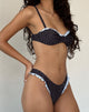 Immagine di Pafriza Bikini Top in Nero e Blu Polka
