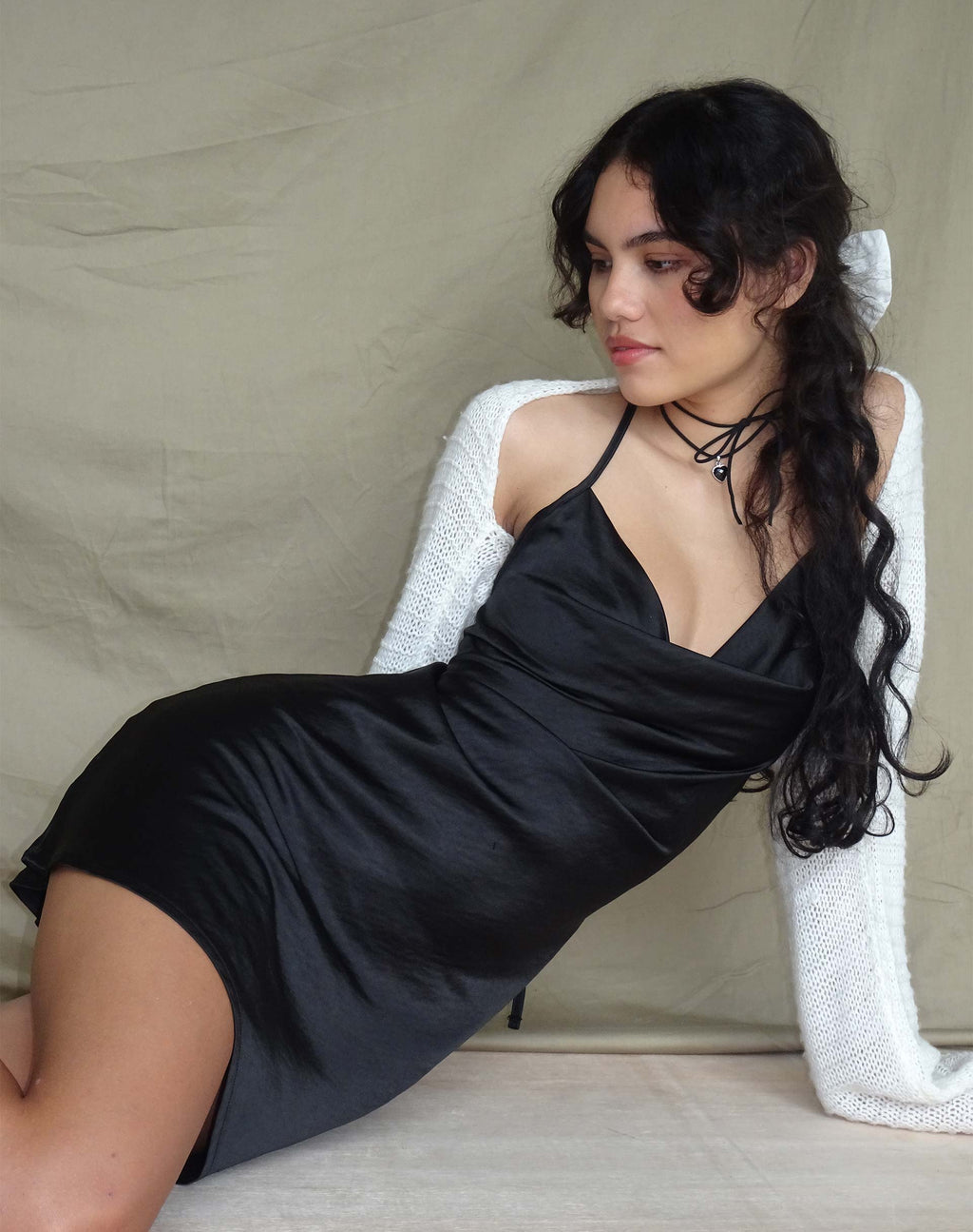 Abito Paiva in raso nero