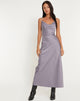 IMMAGINE DEL VESTITO Palasha Midaxi in raso grigio Ridge