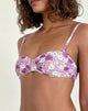 Immagine di Pali Bikini Top in arancione e viola con motivo floreale brillante