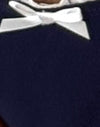 Blu notte con finiture Broderie