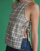 Immagine di Palsi Top senza maniche di colore blu pastello Tartan
