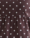 Marrone con pois medi bianchi
