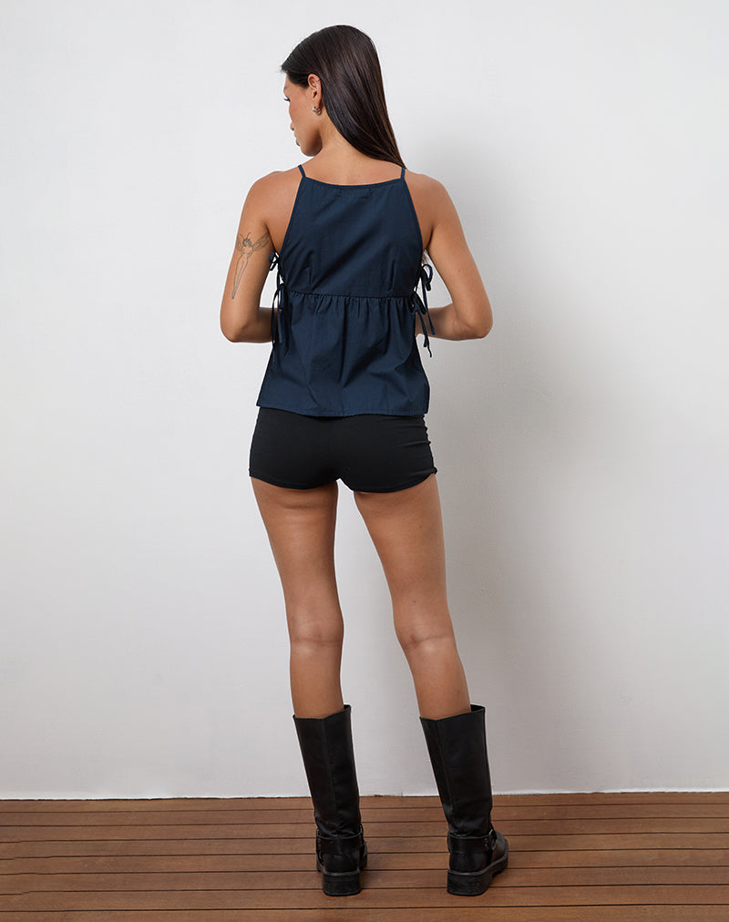 Immagine di Palsi Tie Side Vest Top in Navy