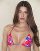 Immagine di Pami Bikini Top in Blurred Flower Blu e Rosa