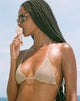 Immagine di Pami Bikini Top a righe orizzontali giallo