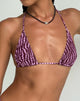 Immagine di Pami Bikini Top in Purple Irregular Polka