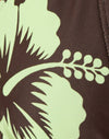 Mono ibisco marrone e verde con perline