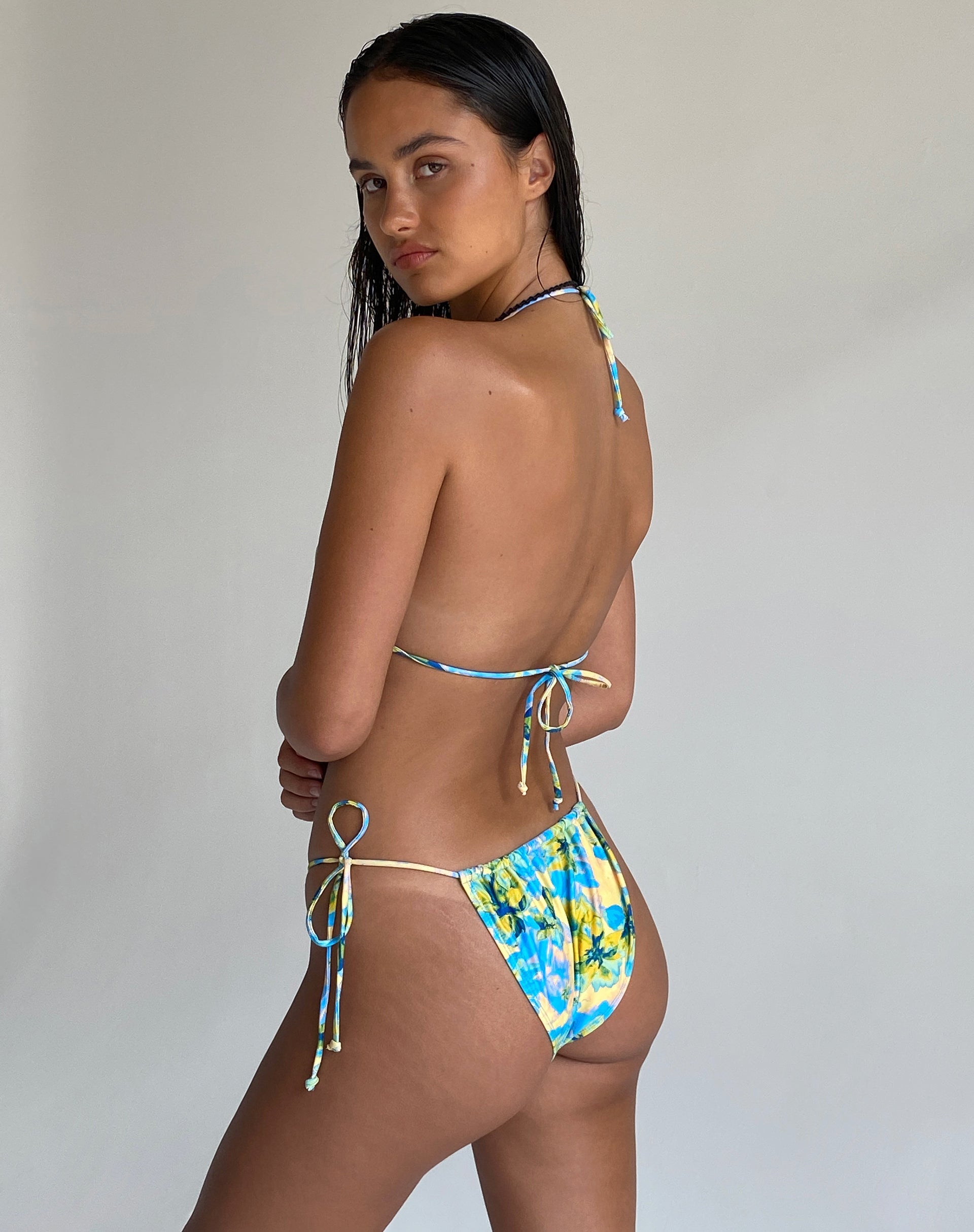 Immagine di Pami Bikini Top in Blu Acquerello Floreale