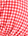 Gingham rosso con fiocchi