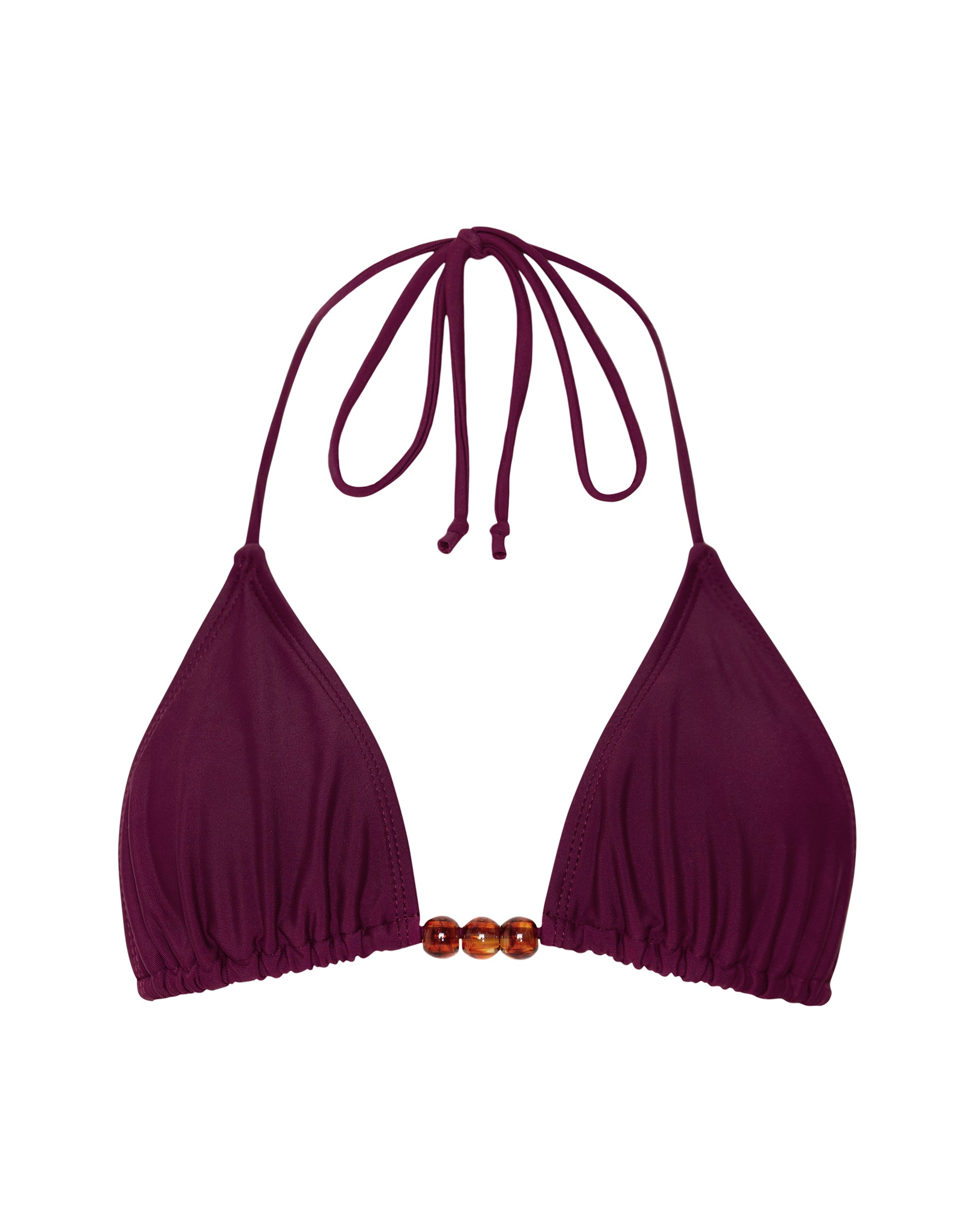 Immagine di Pami Top bikini con perline in borgogna