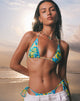 Immagine di Pami Bikini Top in Blu Acquerello Floreale