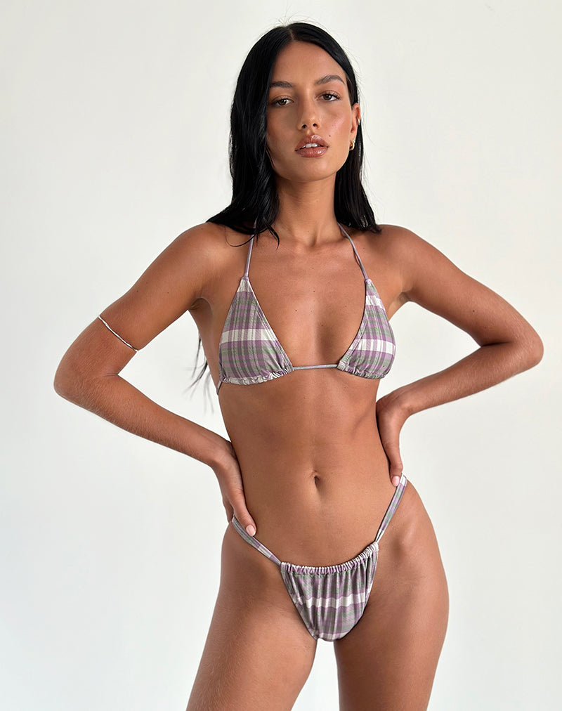 Immagine di Nakeela Bikini Bottom in Purple Tartan