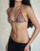 Immagine di Pami Bikini Top in Rar Leopard con lacci a contrasto