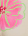 Avorio con fiore rosa acquerellato