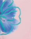 Fiore acquerellato rosa e blu