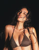 Immagine di Pami Bikini Top in marrone shimmer con perline