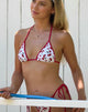 Immagine di Pami Bikini Top in ciliegia con bordatura a contrasto