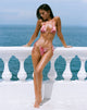 Immagine di Leyna Bikini Bottom in Zig Zag Lily Borgogna con perline