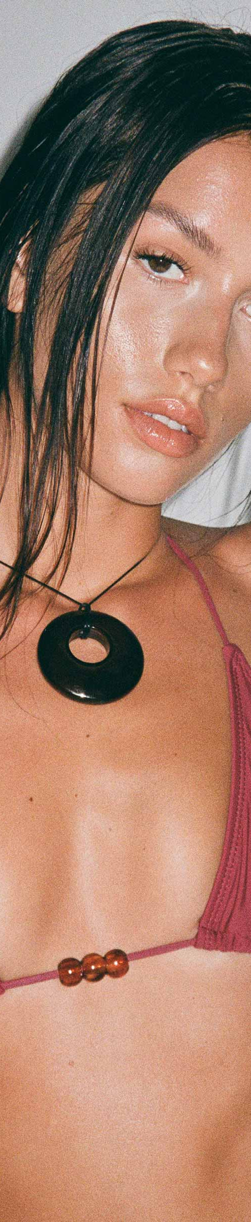 Immagine di Pami Top bikini con perline in borgogna