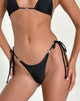 Immagine di Lentra Bikini Bottom nero con perle a cuore