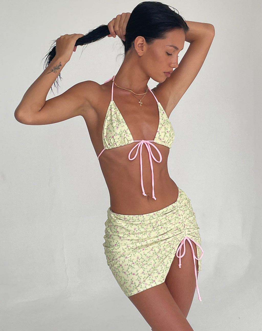 Gonna da bagno Kelsi in giallo Paisley