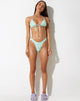 Slip bikini Farida in Ditsy Flower Blu Lime