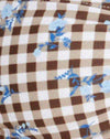 Gingham floreale marrone