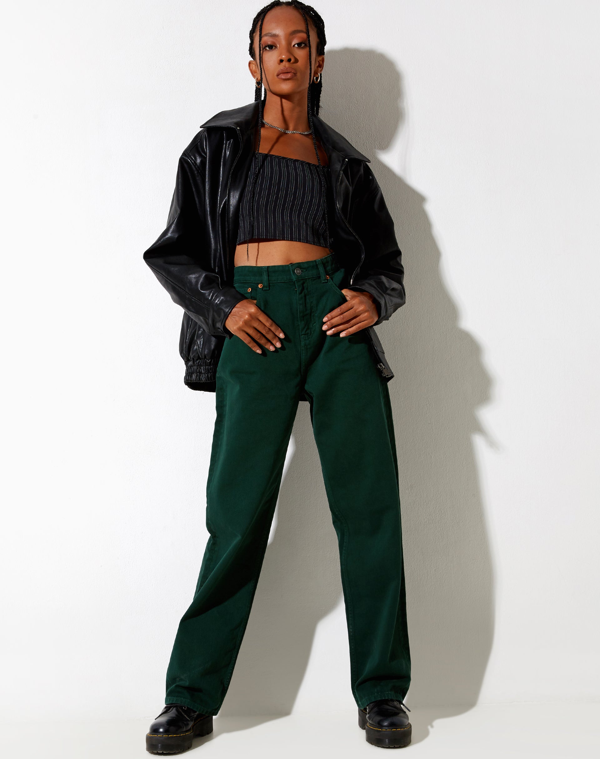 Immagine di Parallel Jeans in verde foresta