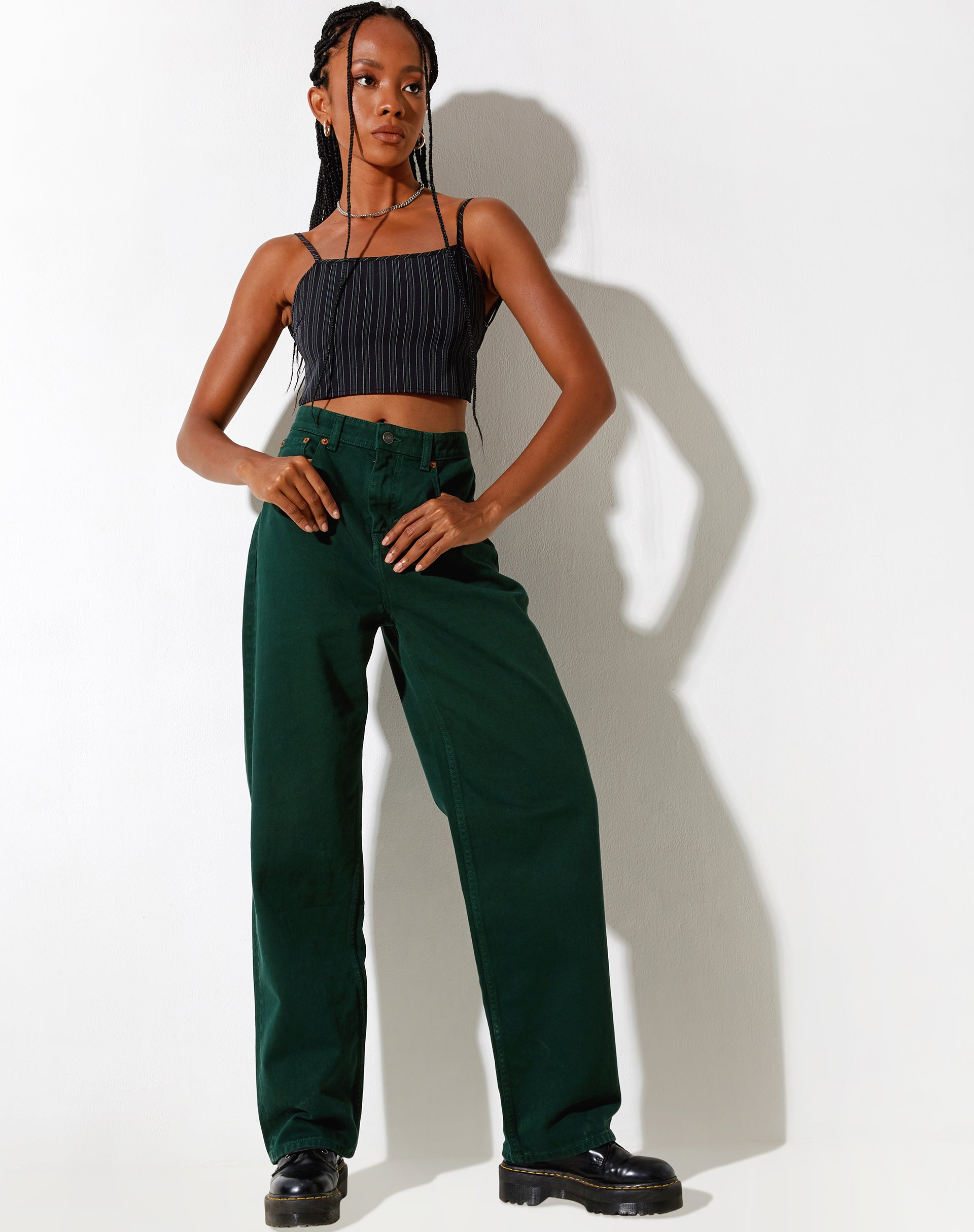 Immagine di Parallel Jeans in verde foresta