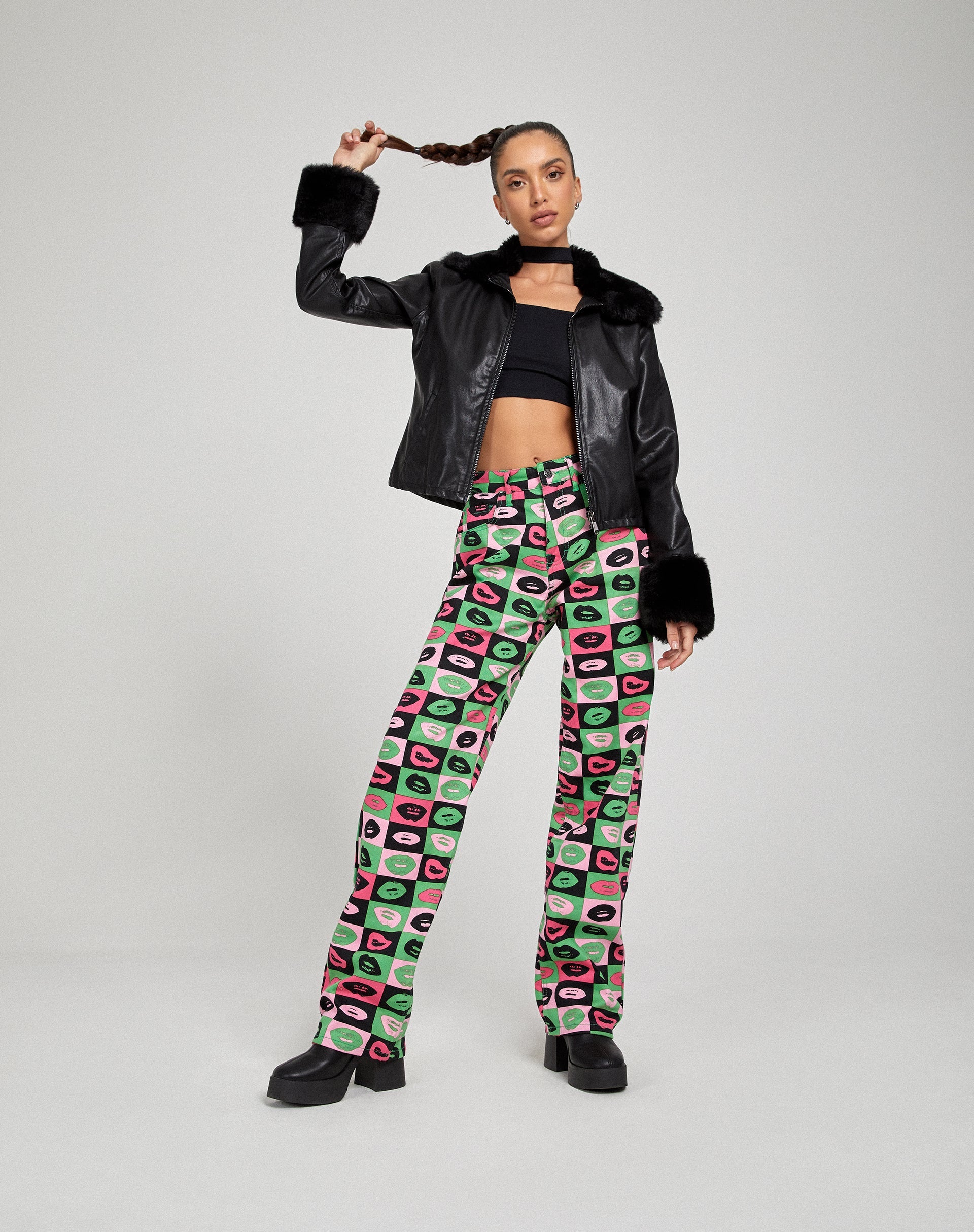 immagine di Parallel Jeans in Lips Green