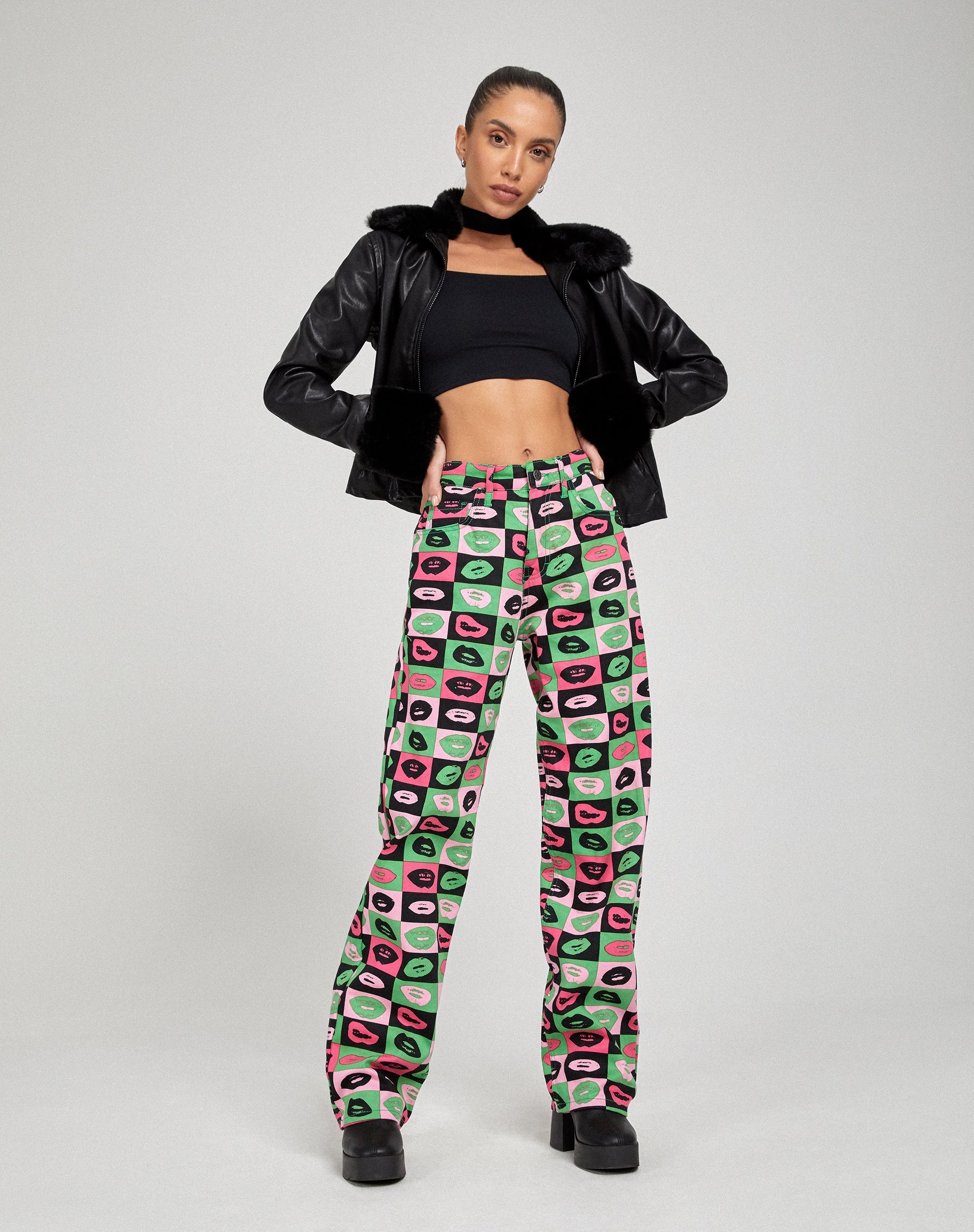 immagine di Parallel Jeans in Lips Green