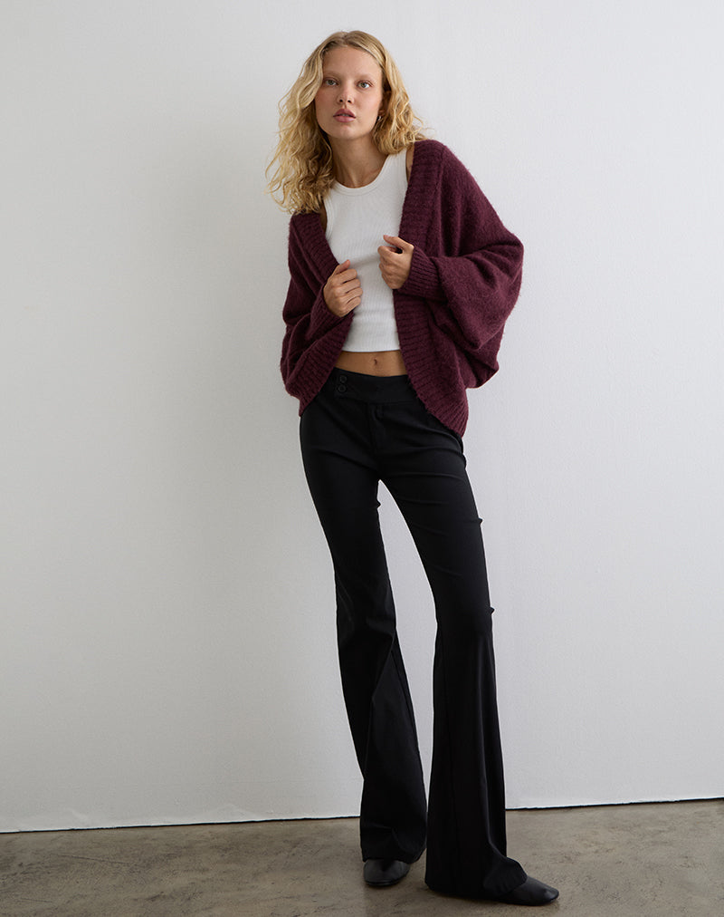 Immagine del cardigan Pasha Shrug in ciliegio scuro