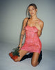 Abito Bodycon Pavela in rosso petalo di rosa