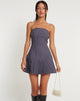 immagine di Payoda Mini Dress a fascia in grigio scuro